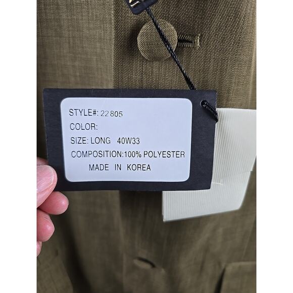 Gianni Vironi Superior 100s 3pc Men's Suit Brown Jacket 40L x Pants W33 - NWT - Picture 14 of 14